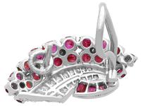 1.86ct Ruby & 0.55ct Diamond, 12ct White Gold Earrings c.1930 (6 of 9) 1.86ct Ruby & 0.55ct Diamond, 12ct White Gold Earrings c.1930 (6 of 9)