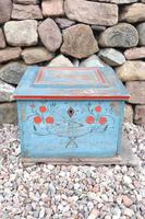 Swedish 'folk art' original blue paint box from hälsingland region, 1847. (24 of 26) Swedish 'folk art' original blue paint box from hälsingland region, 1847. (24 of 26)