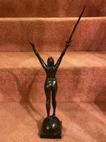 French Bronze Figure of Naked Woman Holding a Sword Aloft – ‘La Deliverance’ Signed: Emile Guillaume (4 of 10) French Bronze Figure of Naked Woman Holding a Sword Aloft – ‘La Deliverance’ Signed: Emile Guillaume (4 of 10)