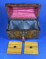 Victorian Brassbound Burr Walnut Tea Caddy. (9 of 14) Victorian Brassbound Burr Walnut Tea Caddy. (9 of 14)