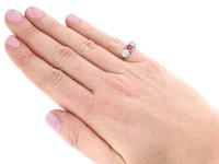 0.62ct Ruby & 1.40ct Diamond, 18ct White Gold Trilogy Ring - Antique (3 of 9) 0.62ct Ruby & 1.40ct Diamond, 18ct White Gold Trilogy Ring - Antique (3 of 9)
