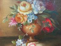 Superb Original Early 20th Century Continental Miniature Floral Still Life Oil Painting (2 of 11) Superb Original Early 20th Century Continental Miniature Floral Still Life Oil Painting (2 of 11)