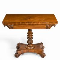 Companion Pair of William IV Flame Mahogany Card Tables (10 of 13) Companion Pair of William IV Flame Mahogany Card Tables (10 of 13)