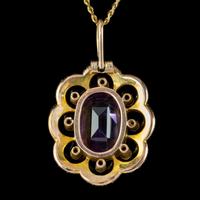 Antique Edwardian Suffragette Pendant Necklace Amethyst Peridot Pearl 9ct Gold c.1910 (3 of 8) Antique Edwardian Suffragette Pendant Necklace Amethyst Peridot Pearl 9ct Gold c.1910 (3 of 8)