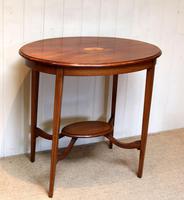 Oval Inlaid Occasional Mahogany Table (3 of 9) Oval Inlaid Occasional Mahogany Table (3 of 9)