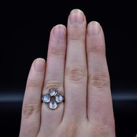 Antique Moonstone Sterling Silver Cluster Conversion Ring (7 of 9) Antique Moonstone Sterling Silver Cluster Conversion Ring (7 of 9)