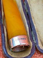 Antique 9ct Gold Hallmarked Amber Cheroot Holder 1904 HF & Others (2 of 9) Antique 9ct Gold Hallmarked Amber Cheroot Holder 1904 HF & Others (2 of 9)
