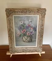 Signed Oil on Canvas Anemones in a Vase (4 of 7) Signed Oil on Canvas Anemones in a Vase (4 of 7)