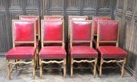 Set of 8 French Leather Dining Chairs (2 of 7) Set of 8 French Leather Dining Chairs (2 of 7)