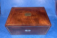 Georgian Brass Inlaid Mahogany Jewellery Box. (7 of 20) Georgian Brass Inlaid Mahogany Jewellery Box. (7 of 20)