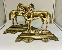 Pair of Antique Brass Door Horse Stops c.1910 (2 of 5) Pair of Antique Brass Door Horse Stops c.1910 (2 of 5)