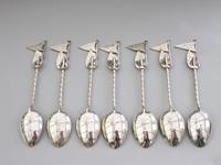 Set 7 Edwardian Silver & Enamel Sailing / Yacht Club Burgee Prize Teaspoons (12 of 14) Set 7 Edwardian Silver & Enamel Sailing / Yacht Club Burgee Prize Teaspoons (12 of 14)