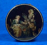 Georgian Painted Papier-mâché Snuff Box (8 of 14) Georgian Painted Papier-mâché Snuff Box (8 of 14)