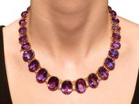 274.91ct Amethyst & 18ct Yellow Gold Rivière Necklace - Antique Victorian (11 of 12) 274.91ct Amethyst & 18ct Yellow Gold Rivière Necklace - Antique Victorian (11 of 12)