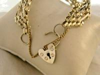 Vintage Gate Bracelet 12ct Gold Plated 1970s Heart Padlock 7 1/2" Length 15.5 Grams (8 of 10) Vintage Gate Bracelet 12ct Gold Plated 1970s Heart Padlock 7 1/2" Length 15.5 Grams (8 of 10)