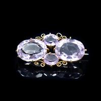Antique Amethyst Gold on Silver Filigree Brooch Pin (3 of 9) Antique Amethyst Gold on Silver Filigree Brooch Pin (3 of 9)