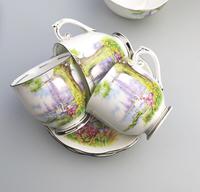 Art Deco Swan Lake Porcelain Roslyn Peacehaven Coffee Set c.1930 (3 of 10) Art Deco Swan Lake Porcelain Roslyn Peacehaven Coffee Set c.1930 (3 of 10)