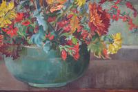 Large Mid Century Oil Painting Still Life of Chrysanthemums (7 of 10) Large Mid Century Oil Painting Still Life of Chrysanthemums (7 of 10)