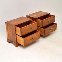 Pair of Antique Military Campaign Yew Wood Bedside Chests (9 of 9) Pair of Antique Military Campaign Yew Wood Bedside Chests (9 of 9)