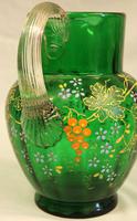 An Antique Green Glass Decorated Jug (3 of 6) An Antique Green Glass Decorated Jug (3 of 6)