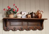 French Oak Wall Shelf With Hooks (5 of 5) French Oak Wall Shelf With Hooks (5 of 5)