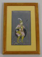 Antique Indian Gouache Painting Mughal Warrior (3 of 3) Antique Indian Gouache Painting Mughal Warrior (3 of 3)