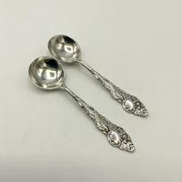 Pair of Victorian Sterling Silver Salt Spoons