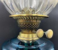 Lovely Tall 19thc Twin Burning Royal Blue Glass & Brass Table Oil Lamp (7 of 11) Lovely Tall 19thc Twin Burning Royal Blue Glass & Brass Table Oil Lamp (7 of 11)