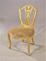 Rare Pair of Late 18th Century French Hepplewhite Gilded Side Chairs (4 of 5) Rare Pair of Late 18th Century French Hepplewhite Gilded Side Chairs (4 of 5)