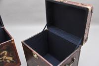 Pair of Early 20th Century Leather Bound & Painted ex Army Trunks (5 of 10) Pair of Early 20th Century Leather Bound & Painted ex Army Trunks (5 of 10)