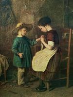 Enchanting Early 1900s Continental Portrait Oil Painting of Maid & Little Boy (4 of 12) Enchanting Early 1900s Continental Portrait Oil Painting of Maid & Little Boy (4 of 12)