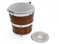 Late Victorian Oak and Silver Plated Ice Pail with Porcelain Liner (5 of 6) Late Victorian Oak and Silver Plated Ice Pail with Porcelain Liner (5 of 6)
