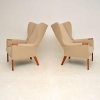 Pair of Vintage Wing Back Armchairs (3 of 9) Pair of Vintage Wing Back Armchairs (3 of 9)