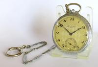Pocket Watch: 1930s Revue Pocket Watch & Chain