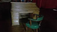 Rare Arts & Crafts Roll Top Desk with Unusual Exposed Tambour Action (5 of 6) Rare Arts & Crafts Roll Top Desk with Unusual Exposed Tambour Action (5 of 6)