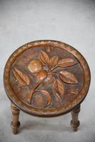 Carved Country Tripod Stool (8 of 9) Carved Country Tripod Stool (8 of 9)