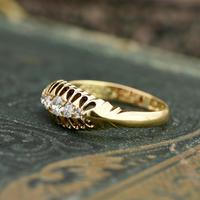 The Antique Edwardian Engraved Gold & Five Diamond Ring (3 of 8) The Antique Edwardian Engraved Gold & Five Diamond Ring (3 of 8)