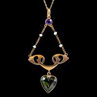 Antique Suffragette Heart Pendant Necklace 9ct Gold Rolason Brothers Dated 1912 (7 of 7) Antique Suffragette Heart Pendant Necklace 9ct Gold Rolason Brothers Dated 1912 (7 of 7)
