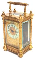 Fine Antique French 8-day Fleur De Lis Decorated Panel 8-day Carriage Clock Timepiece c.1890 (10 of 10) Fine Antique French 8-day Fleur De Lis Decorated Panel 8-day Carriage Clock Timepiece c.1890 (10 of 10)