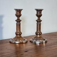 Pair of 19th Century Silver & Copper Plater Telescopic Candlesticks (5 of 5) Pair of 19th Century Silver & Copper Plater Telescopic Candlesticks (5 of 5)