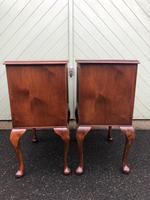 Pair of Antique Burr Walnut Bedside Chests (8 of 9) Pair of Antique Burr Walnut Bedside Chests (8 of 9)