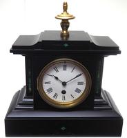 Amazing French Slate Mantel Clock Timepiece Mantle Clock with Machilite Inlay (2 of 11) Amazing French Slate Mantel Clock Timepiece Mantle Clock with Machilite Inlay (2 of 11)