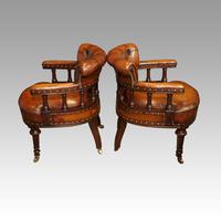 Pair of Victorian leather desk chairs (3 of 7) Pair of Victorian leather desk chairs (3 of 7)