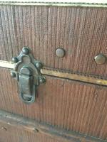 19th Century French "Louvre Paris" Vellum, Leather & Rattan Tarvelling Trunk with Tray 'like Louis Vuitton' (5 of 10) 19th Century French "Louvre Paris" Vellum, Leather & Rattan Tarvelling Trunk with Tray 'like Louis Vuitton' (5 of 10)