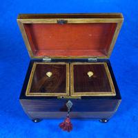 Regency Rosewood Twin Section Tea Caddy (7 of 12) Regency Rosewood Twin Section Tea Caddy (7 of 12)