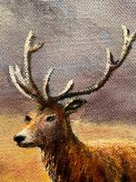 Oil Painting Scottish Stags "Denizens of the Highlands" Signed Wendy Reeves (41 of 45) Oil Painting Scottish Stags "Denizens of the Highlands" Signed Wendy Reeves (41 of 45)