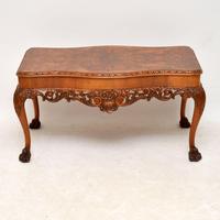 Antique Burr Walnut Queen Anne Style Coffee Table (9 of 10) Antique Burr Walnut Queen Anne Style Coffee Table (9 of 10)