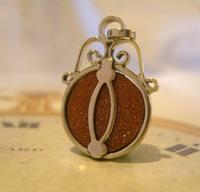 Antique Pocket Watch Chain Fob 1910 Art Nouveau Silver Chrome & Goldstone Fob (3 of 9) Antique Pocket Watch Chain Fob 1910 Art Nouveau Silver Chrome & Goldstone Fob (3 of 9)