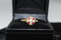 18ct Victorian Ruby & Pearl Gold Ring, size O, weighing 2g (4 of 5) 18ct Victorian Ruby & Pearl Gold Ring, size O, weighing 2g (4 of 5)