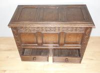 Carved Oak Two Drawer Coffer (6 of 7) Carved Oak Two Drawer Coffer (6 of 7)